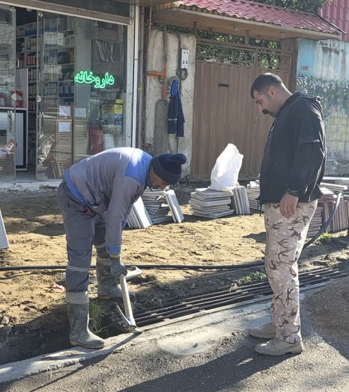 ساماندهی پیاده‌روهای بلوار جانبازان
