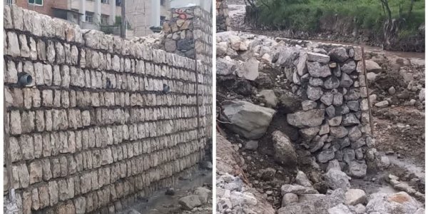 ایمن‌سازی حاشیه رودخانه تلار با دیوار حائل