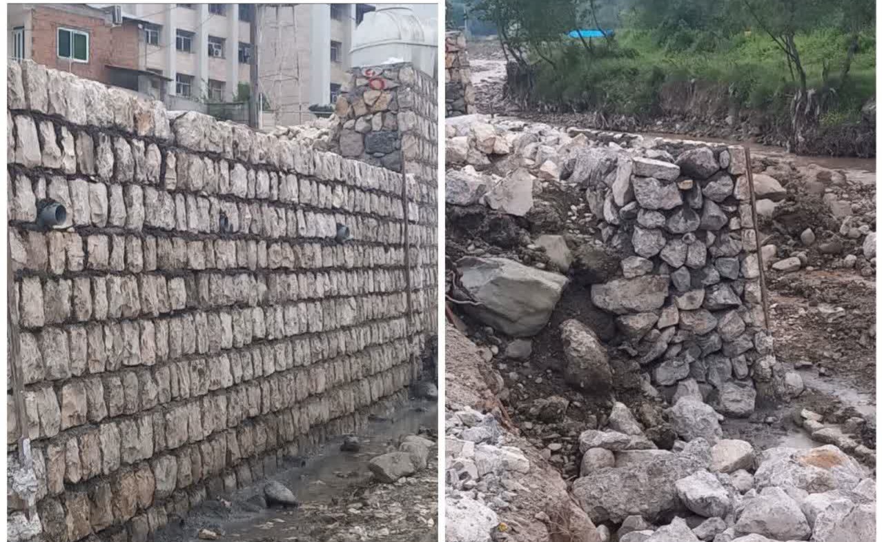 ایمن‌سازی حاشیه رودخانه تلار با دیوار حائل