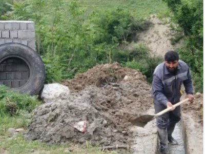 بهسازی آبراه کبوتر‌دره با تلاش شهرداری پل‌سفید