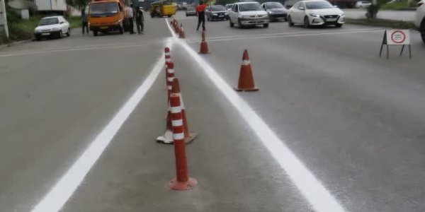 خط‌کشی ورودی و خروجی پلیس‌راه سوادکوه